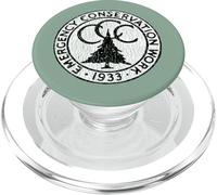 Logo CCC Civilian Conservation Corps rétro Vieilli années 1930 PopSockets PopGrip pour MagSafe