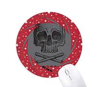 logo cigarette sous le crâne sans tabac jour tapis de souris rouges rondes roues en caoutchouc