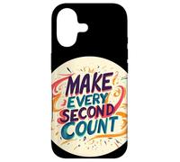 Logo coloré Make Every Second Count Speech Coque pour iPhone 17