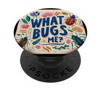 Logo coloré What Bugs Me PopSockets PopGrip Adhésif