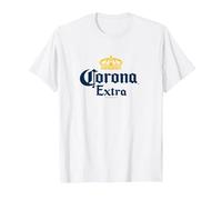 Logo Corona Extra Crown sous Licence Officielle T-Shirt, Homme, Blanc, XL