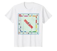 Logo Couleur du Jeu de Plateau Monopoly Vintage Classic T-Shirt, Enfant, Blanc, 4 Ans