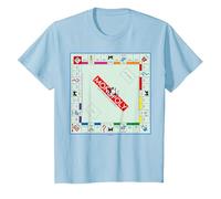 Logo Couleur du Jeu de Plateau Monopoly Vintage Classic T-Shirt, Enfant, Bleu Céleste, 8 Ans