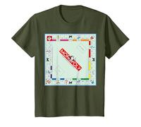 Logo Couleur du Jeu de Plateau Monopoly Vintage Classic T-Shirt, Enfant, Olive, 10 Ans