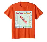 Logo Couleur du Jeu de Plateau Monopoly Vintage Classic T-Shirt, Enfant, Orange, 10 Ans