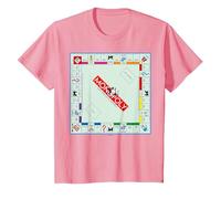 Logo Couleur du Jeu de Plateau Monopoly Vintage Classic T-Shirt, Enfant, Rose, 6 Ans