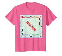 Logo Couleur du Jeu de Plateau Monopoly Vintage Classic T-Shirt, Enfant, Rose Chiné, 3 Ans
