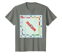 Logo Couleur du Jeu de Plateau Monopoly Vintage Classic T-Shirt, Enfant, Vert Kaki chiné, 3 Ans