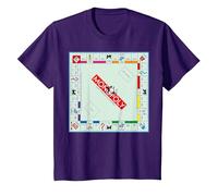 Logo Couleur du Jeu de Plateau Monopoly Vintage Classic T-Shirt, Enfant, Violet, 10 Ans