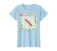 Logo Couleur du Jeu de Plateau Monopoly Vintage Classic T-Shirt, Femme, Bleu Céleste, XS
