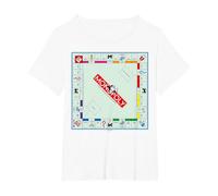 Logo Couleur du Jeu de Plateau Monopoly Vintage Classic T-Shirt, Femme Grandes Tailles, Blanc, 6X
