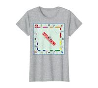 Logo Couleur du Jeu de Plateau Monopoly Vintage Classic T-Shirt, Femme, Gris Chiné, S