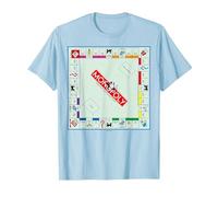 Logo Couleur du Jeu de Plateau Monopoly Vintage Classic T-Shirt, Homme, Bleu Céleste, S
