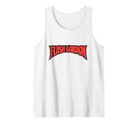 Logo de Bande dessinée Flash Gordon Classique en Texte Rouge Débardeur