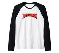 Logo de Bande dessinée Flash Gordon Classique en Texte Rouge Manche Raglan