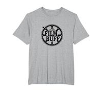 Logo de Bobine de Film Cinéphile Film Buff T-Shirt, Homme Grandes Tailles, Gris Chiné, 6X Tall