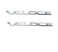 Logo de décoration de Lettrage de Voiture Veloce, Logo d'autocollant de Voiture 3D de Remplacement pour Alfa Romeo Giulia Stelvio,Silver