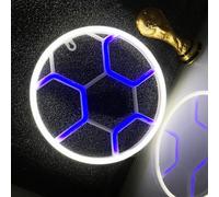 Logo de football lumineux, Chambre garçon/fille, décoration de magasin d'articles de sport, cadeau d'anniversaire, led lumineux à faible énergie, peut être mis à plat ou accroché au mur