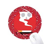 logo de fumer cause des décès tapis de souris rouges rondes roues en caoutchouc