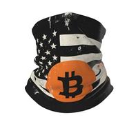 Logo De La Pièce De Monnaie du Drapeau Américain Echarpe Gaiter Imprimé Headwrap Étanche À La Poussière Écharpe Tube pour Jogging Extérieur Femme 30X26Cm