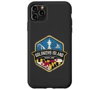 Logo de l'île Salomon Maryland avec Drapeau MD Vieilli Coque pour iPhone 11 Pro Max