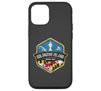 Logo de l'île Salomon Maryland avec Drapeau MD Vieilli Coque pour iPhone 12/12 Pro
