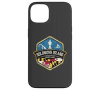 Logo de l'île Salomon Maryland avec Drapeau MD Vieilli Coque pour iPhone 13