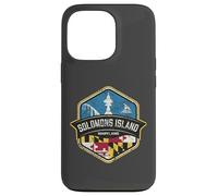 Logo de l'île Salomon Maryland avec Drapeau MD Vieilli Coque pour iPhone 13 Pro