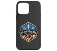 Logo de l'île Salomon Maryland avec Drapeau MD Vieilli Coque pour iPhone 13 Pro Max
