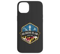 Logo de l'île Salomon Maryland avec Drapeau MD Vieilli Coque pour iPhone 14 Plus