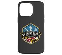 Logo de l'île Salomon Maryland avec Drapeau MD Vieilli Coque pour iPhone 14 Pro Max