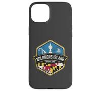 Logo de l'île Salomon Maryland avec Drapeau MD Vieilli Coque pour iPhone 15 Plus
