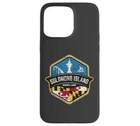 Logo de l'île Salomon Maryland avec Drapeau MD Vieilli Coque pour iPhone 15 Pro Max