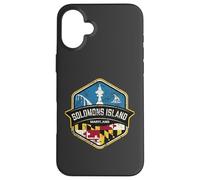 Logo de l'île Salomon Maryland avec Drapeau MD Vieilli Coque pour iPhone 16 Plus