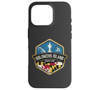 Logo de l'île Salomon Maryland avec Drapeau MD Vieilli Coque pour iPhone 16 Pro