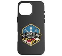 Logo de l'île Salomon Maryland avec Drapeau MD Vieilli Coque pour iPhone 16 Pro Max
