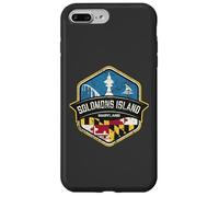 Logo de l'île Salomon Maryland avec Drapeau MD Vieilli Coque pour iPhone 7 Plus/8 Plus