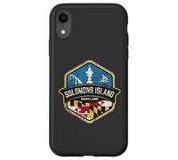 Logo de l'île Salomon Maryland avec Drapeau MD Vieilli Coque pour iPhone XR