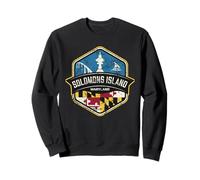 Logo de l'île Salomon Maryland avec Drapeau MD Vieilli Sweatshirt