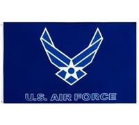 Logo De L'Us Force Usaf Blanc Sur Bleu Vétéran Drapeau De Cour 90X150Cm Résistant Drapeaux Décoratifs D'Extérieur Personnalisée Bannières De Pour Dortoirs Fêtes Chambres