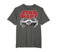 Logo de Noël en Forme de Nez de Renne de la Marque TIE Fighter Star Wars T-Shirt, Homme Grandes Tailles, Asphalte, 5X Tall