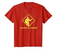 Logo de Panneau de Rue Playing for Change T-Shirt, Enfant, Rouge, 2 Ans