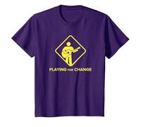 Logo de Panneau de Rue Playing for Change T-Shirt, Enfant, Violet, 10 Ans