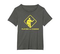 Logo de Panneau de Rue Playing for Change T-Shirt, Femme Grandes Tailles, Asphalte, 1X