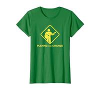 Logo de Panneau de Rue Playing for Change T-Shirt, Femme, Vert Kelly, 3XL