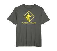 Logo de Panneau de Rue Playing for Change T-Shirt, Homme Grandes Tailles, Asphalte, 4X Tall
