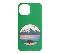 Logo de Poche The Great Salt Lake Trail Utah Bison Coque pour iPhone 15