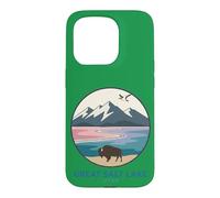 Logo de Poche The Great Salt Lake Trail Utah Bison Coque pour iPhone 15 Pro