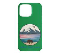 Logo de Poche The Great Salt Lake Trail Utah Bison Coque pour iPhone 15 Pro Max