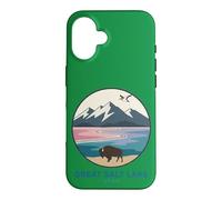 Logo de Poche The Great Salt Lake Trail Utah Bison Coque pour iPhone 16